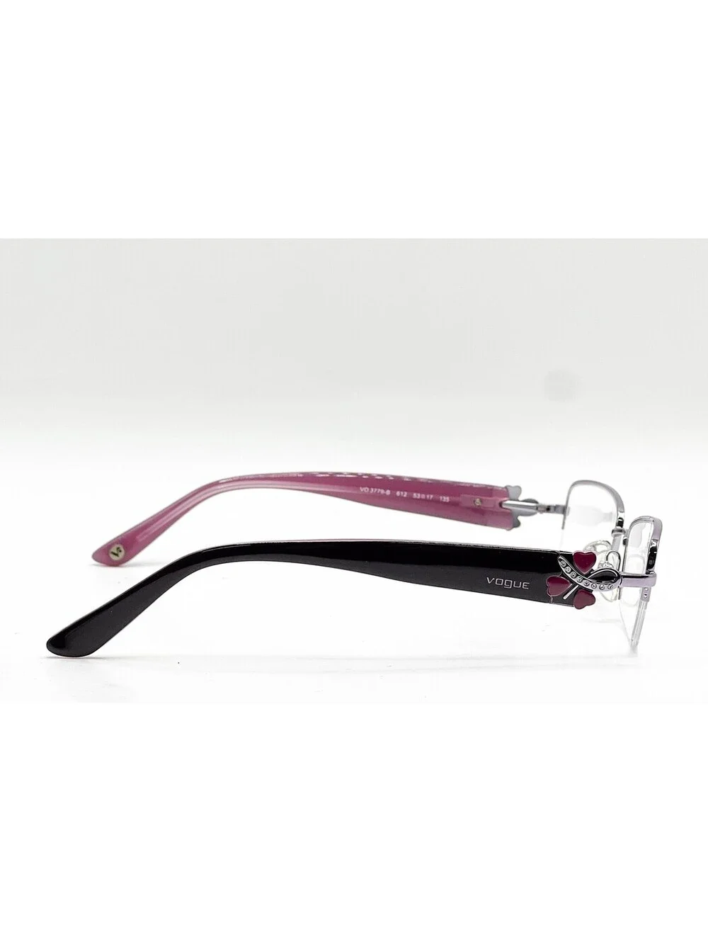 Vogue VO 3779-B Silver Purple Authentic Eyeglass Frames 53-17